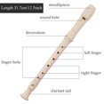 thumbnail image 2 of SANNIX Paquete de 4 instrumentos grabadores, grabador soprano estilo alemán de 8 agujeros para principiantes, grabador con varilla de limpieza, instrumento de música para estudiantes escolares (marfil, 2 of 3