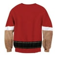 thumbnail image 5 of Women 3D Print Christmas Crewneck Sweatshirt with Novelty Santa and Cat Design Holiday Party Pullover Top, 5 of 6