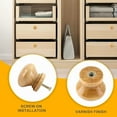 thumbnail image 4 of Luomorgo 8 Pcs Natural Wood Dresser Knobs, Round Wooden Cabinet Knobs, Mushroom, 4 of 6