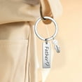 thumbnail image 5 of Ohmyroo Stainless Steel Keychain Pendant Carving Name Long Strip Doll Combination Decor Gift, 5 of 6
