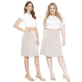 thumbnail image 2 of Stretch Is Comfort Women's Ultra Flex A-Line Knee Length Skirt | Adult Small- 3x, 2 of 7