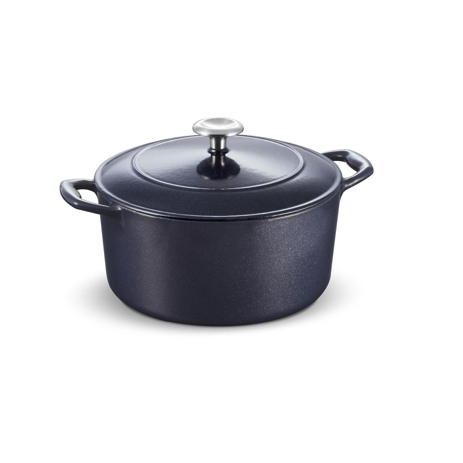 Cocotte ronde couverte Tramontina de 5,2 litres (5,5 Qt) - fonte - bleu foncé - Gourmet 80131/038DS