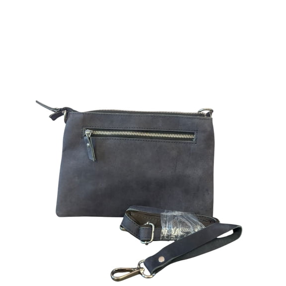 Handmade Leather Sling Bag for Women – 10x7 Inch Crossbody Purse with Zipper, Lightweight, Compact Travel Shoulder Bag