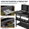 thumbnail image 5 of Frizi Charcoal and Gas Grill Combo with Black Dual Lids, Dual Fuel Propane Gas Grill with 2 Side Shelves for Outdoor Backyard Barbecue Cooking, 5 of 8