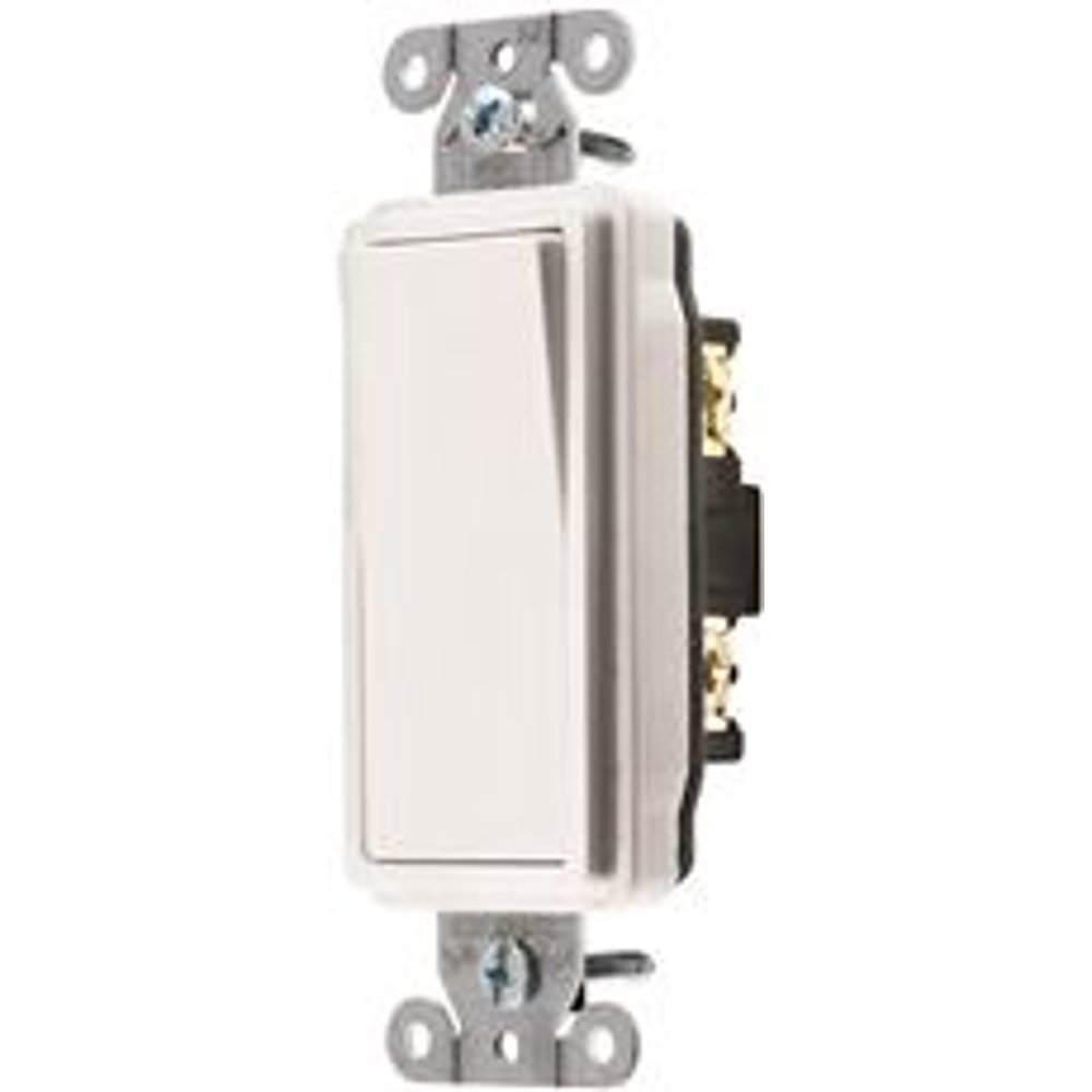 Hubbell Specification Grade Decorator Rocker Switch, 20 Amp, 3 Way