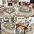 thumbnail image 6 of Vintage Floral Pattern Washable Area Rug 6 x 9 ft Bohemian Retro Traditional Flower , Soft Non Slip Rugs Stain Repellent Indoor Felt Carpet for Living Dining Room Bedroom Home Office, 6 of 9