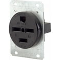 thumbnail image 2 of Leviton 30 Amp, 250 , Flush Mounting Receptacle, Industrial Grade, Straight Blade, Grounding, 8430, Black, 2 of 2