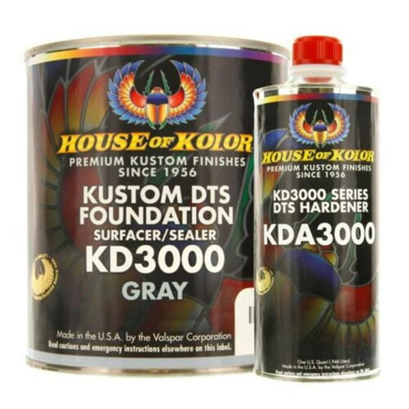 WTD HOK-KD3000-G01 1 gal Kustom DTS Foundation Surface Sealer Kit, Gray