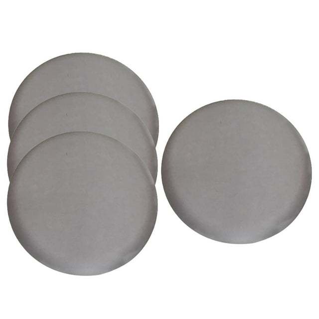 Cojín de taburete de bar redondo de 2 pieza de asiento impermeables de poliéster elástico, de sil suaves y funda de cojín gris Sunnimix Cubiertas para taburetes de bar