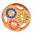 thumbnail image 4 of Fingertip Rotating Beans, Double Sided Puzzle Rotating Beans Toy Relieve Stress Round Shape Thinking Exercise Promote Imagination  for Home Blue,Orange,Pink, 4 of 8