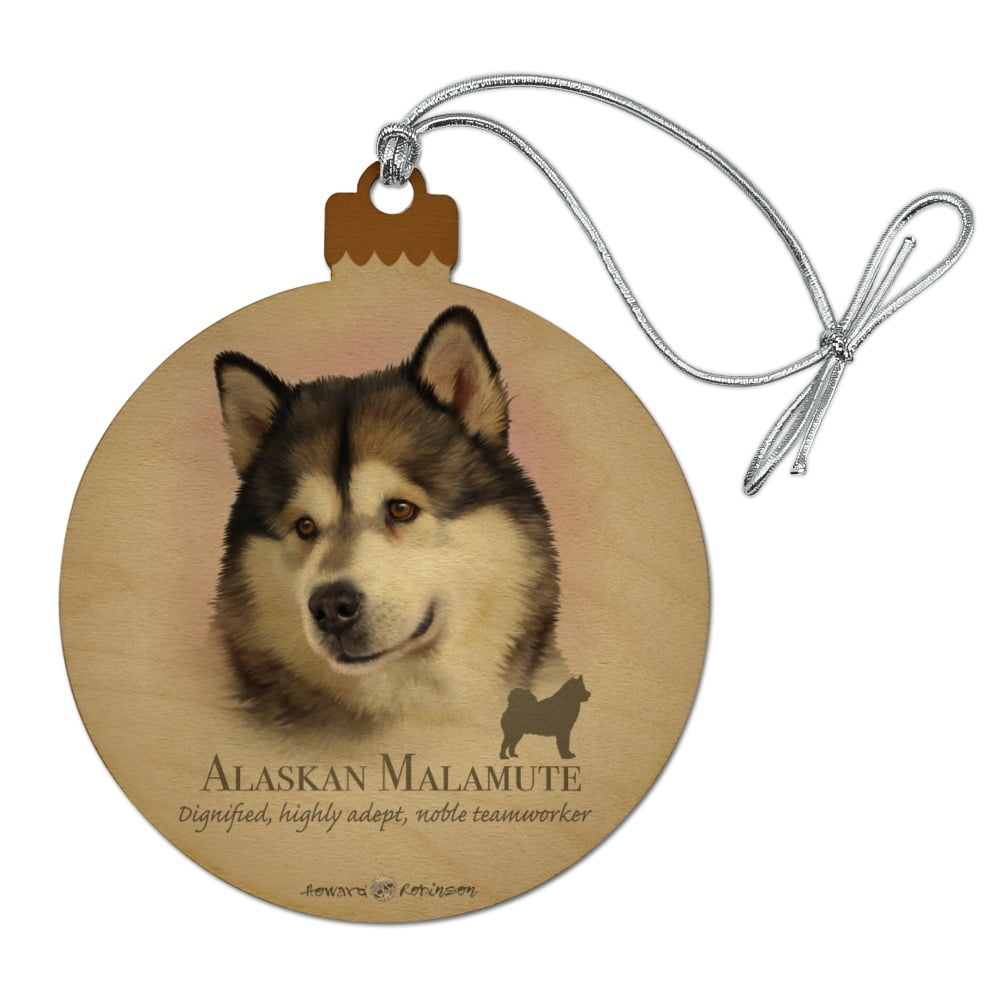 malamute christmas ornament