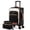Black/White/Brown, variant on Carry On Luggage 22x14x9 Airline Approved,20 Inch Carry-on Suitcase for Women,Softside Suitcases with Wheels,Rolling Checked Luggage with TSA Lock,Lightweight Travel
