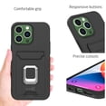 thumbnail image 4 of CoverON For Apple iPhone 14 Pro Phone Case, Credit Card slot Ring KickStand Rugged Cover Magnetic holder, Black, 4 of 9
