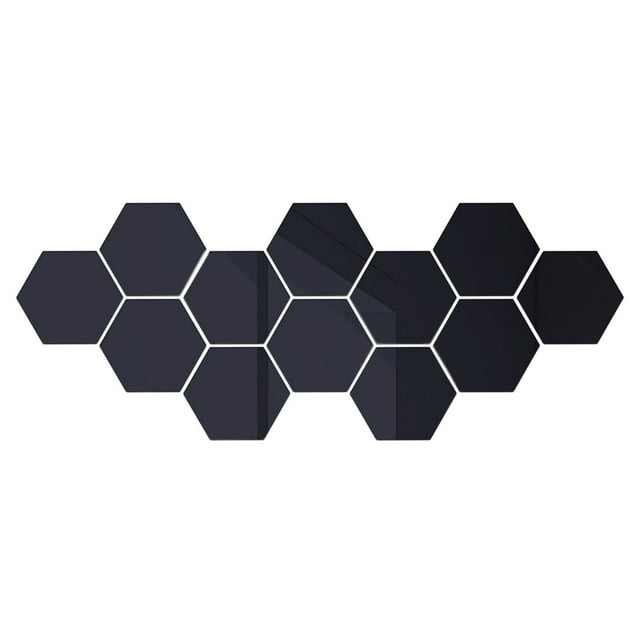 Hexagon Acrylic Wall Sticker for Elegant Room Decoration and Background Design 12PCS