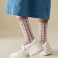 thumbnail image 4 of RV 5 pares de calcetines, niños, otoño e invierno, rosa, amor, fresa, calcetines de tubo medio, linda chica, moda, ins, moda, calcetines de algodón brillar Electrónica, 4 of 5