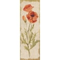 thumbnail image 2 of Blum, Cheri 13x32 White Modern Wood Framed Museum Art Print Titled - Poppy Panel on White Vintage, 2 of 4