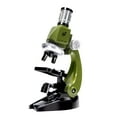 thumbnail image 1 of Kids Microscope Science Kit 1200X Magnification With Led Light Educational Stem Toy Includes Mobile Phone Adapter Slides Specimens And Tools 9.6 Inch Microscope, 1 of 9