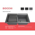 thumbnail image 5 of Bocchi 1618-0126Hp Baveno Lux 33-3/4" Undermount Double Basin Granite Kitchen Sink - Grey, 5 of 7