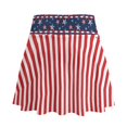 thumbnail image 2 of HELLHERO Built-in Shorts Golf Skorts for Tennis Yoga, American Stars Stripes Polyester Spandex 2 Side Pockets Athletic Tennis Skirt Stretchy, 2 of 9