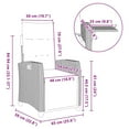thumbnail image 2 of vidaXL Reclining Garden Chair with Side Table Beige Poly Rattan, 2 of 5