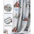 thumbnail image 6 of Snowman Christmas Black Out Curtains 84 Inch Long for Living Room, Xmas Tree Elk Snowflake Winter Blackout Curtain Shade Thermal Insulated Window Curtains Grommet Drapes 42"x84" 2 Panels, 6 of 8