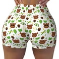 thumbnail image 2 of Lsque Cute Bear Pattern High Waisted Biker Shorts for Women-Tummy Control Fitness Athletic Workout Running Yoga Gym Shorts,Moisture-Wicking-, 2 of 9
