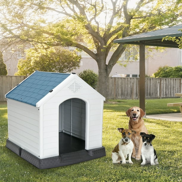 HomGarden Large Dog House Waterproof Pet Shelter Kennel W/Air Vents