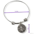 thumbnail image 4 of St Benedict Bracelet | Medal San Benito Religious Jewelry Bracelet Bangle, 4 of 5