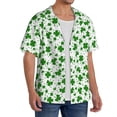 thumbnail image 4 of Xecao offers the St Patrick's Day4 for Men's Casual Short-sleeved Shirt, a button-up collared shirt with a pocket, perfect for beach vacations and yacht travel in the Medium size., 4 of 7