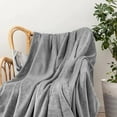 thumbnail image 2 of Black King Size Solid Flannel Throw Plush Cozy Super Soft Warm Bed Blanket, 2 of 4