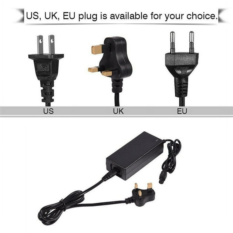 Oenbopo Hoverboard Charger 42V 2A Power Adapter Charger 3 Prong Universal Replacer Power Supply Adaptor For 2 Wheel Self Balancing Hoverboard Scooter