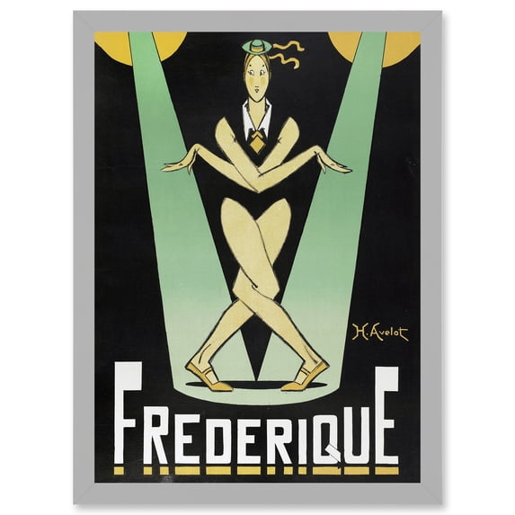 Avelot Frederique Music Hall Star Advert Artwork Framed Wall Art Print A4