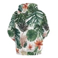 thumbnail image 6 of Leaf Flowers Nordic Tropical Plants Regular Fit Hoodie, Sporty Pullover Hooded Sweatshirt for Men Women Muscle 4XL, 6 of 6