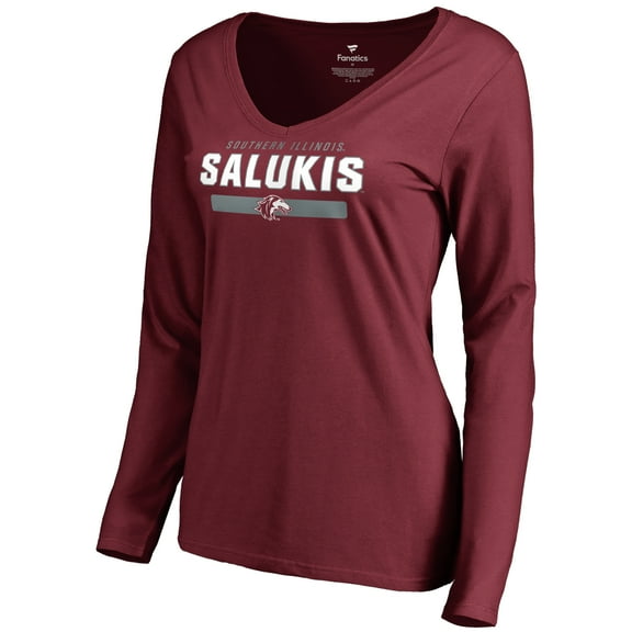 Women's Maroon Southern Illinois Salukis Team Strong Long Sleeve T-Shirt