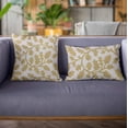 thumbnail image 3 of Plutus 16" x 16" Vine Floral Luxury Throw Pillow in Yellow, 3 of 9