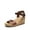 BROWN-PU, variant on Women's Open Toe Buckle Ankle Strap Platform Wedge Sandals