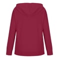 thumbnail image 6 of Womens 2026 Hooded Button Collar Drawstring Hoodies Pullover Sweatshirts Casual Long Sleeve Tops Loose Shirts, 6 of 6