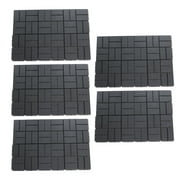 Buumin Patio Deck Tiles, 12 x 12 inches Composite Interlocking Decking Tile, Four Slat Plastic Outdoor Flooring, 30 Pieces One Pack (Dark Grey)