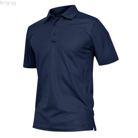 Bcfgryg Men's Shirt Performance Short Sleeve Shirts Golfss Shirt T Shirts for Men Blue L