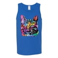 thumbnail image 3 of Cute Cat | Dean Russo Art Animal Lover Mens Tank Top, Royal, 3X-Large, 3 of 6