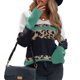 thumbnail image 5 of Suéter Con Cuello En V Para Mujer, Lavado A Máquina, Transpirable, Para Mujer, Con Estampado De Leopardo, Para Ir De Compras ANGGREK Otros, 5 of 8