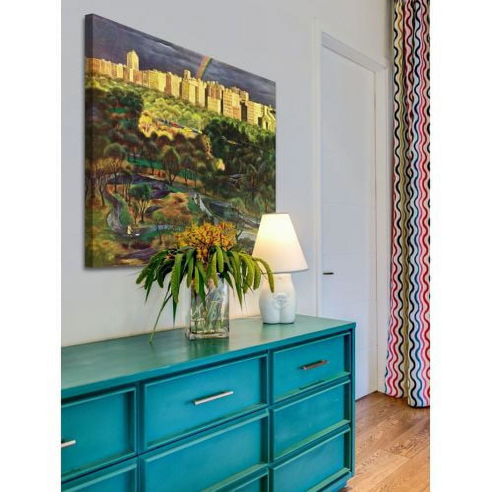 "Central Park Rainbow" Painting Print on Canvas