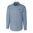 thumbnail image 2 of Men's Cutter & Buck Navy Buffalo Bills Easy Care Stretch Gingham Big & Tall Long Sleeve Button-Down Shirt, 2 of 3