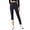 Navy Blue, variant on Womens High Waist Plus Velvet Leggings - Leather-Look Elastic Slim Fit for Winter, Thermal Lined