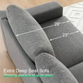 thumbnail image 6 of JULY'S SONG 83" Modern Sofa, Oversize Couches for Living Room with Deep Seat, 3 Seater Linen Loveseat for Bedroom, Big Comfy Love Seat for Apartment, Charcoal Gray, 6 of 10