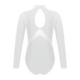 thumbnail image 4 of Zaldita Girls Gymnastics Figure Ice Skating Dance Leotard Shiny Rhinestones Mesh Bodysuit Dancewear White 12, 4 of 7