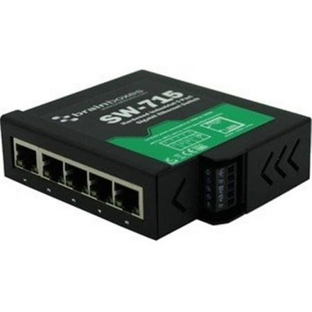 UPC: 0837324004298 | Brainboxes SW-715 Hardened Industrial 5 Port Gigabit Ethernet Switch DIN Rail Mountable