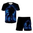 thumbnail image 3 of Nueva camiseta de dibujos animados japoneses de Sonic, camiseta para niños, camiseta y pantalones cortos, conjunto de dos piezas, camiseta linda de dibujos animados de verano para niños + pantalones d, 3 of 5