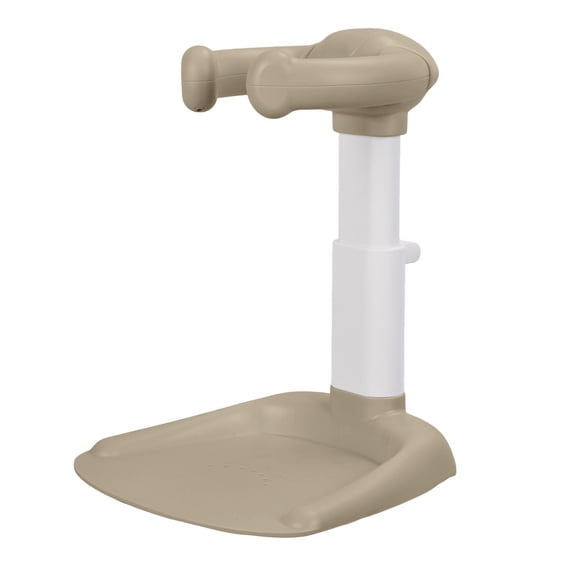 Seipola Foldable Design Baby Shower Stand with Armrest, High Stability Adjustable Height Baby Shower Standing Support, Collapsible Baby Shower Rack with Shower Head Holder-Khaki