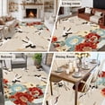 thumbnail image 5 of Japanese Style Area Rugs 5'x8', Washable Small Throw Rugs for Classroom Bedroom, Country Vintage Blossom Peony Birds Indoor Outdoor Rug Non-Slip Low Pile Carpet Runner Reversible Floor Mats, 5 of 8